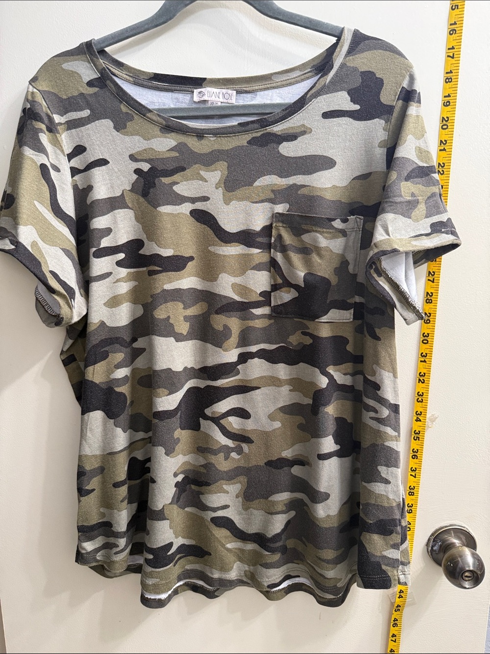 Short Sleeve Camo Pocket Tee - Green/Gray